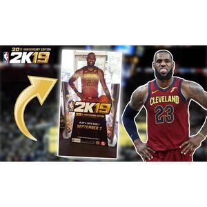 LeBron James NBA 2K19 20th Anniversary Promo Standee Cardboard Display 80” Rare